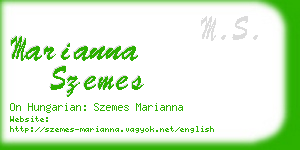 marianna szemes business card